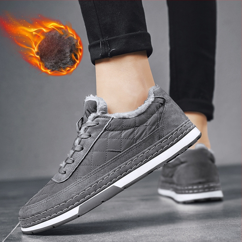 Talvised uued meeste kingad, fliisvoodriga, soojad, moetrendi meeste puuvillased kingad, polsterdatud madala säärega brokaadist lumesaapad