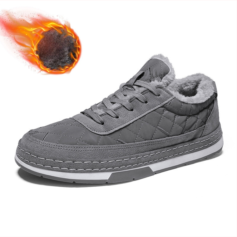 Talvised uued meeste kingad, fliisvoodriga, soojad, moetrendi meeste puuvillased kingad, polsterdatud madala säärega brokaadist lumesaapad