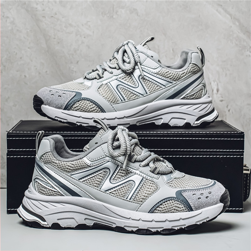 Pantofi sport Torre argintii pentru bărbați, anul șarpelui, comerț exterior, primăvară și vară, talpă groasă, sport casual cu explozii, toate potrivirile