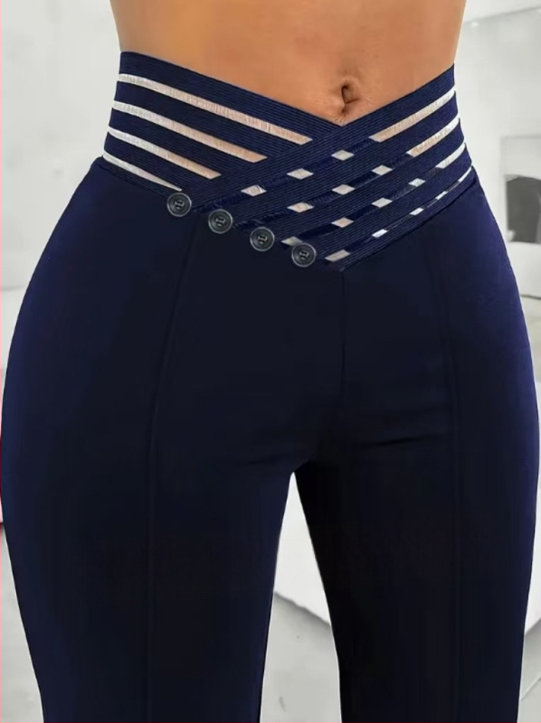 Amazon Hot Selling 2025 európai és amerikai külkereskedelmi új női üreges öves mikro magas derekú laza alkalmi széles szárú nadrág