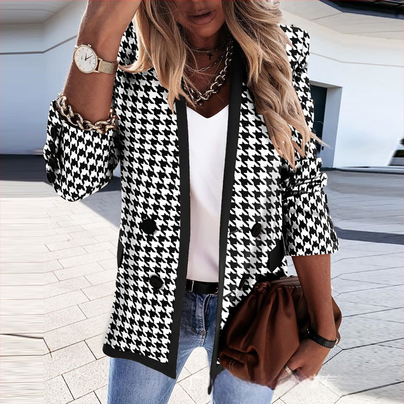 Europski i američki ženski kardigan/sako s uzorkom kopitara LZR7716A