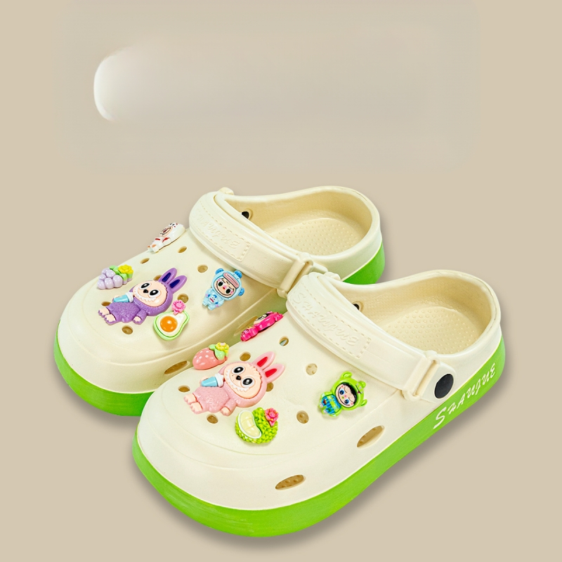 Új Fruit Rab szövet, mindenféle színű, dupla színű, férfi és női lyukcipők, külső viselet, lapos, csúszásgátló papucsok, divatos szandálok