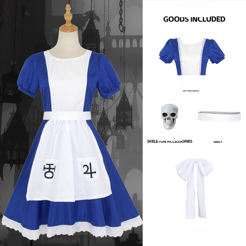 Alice Crazy Return cos öltöny Alice Alice szobalányöltöny cosplay színpadi jelmez