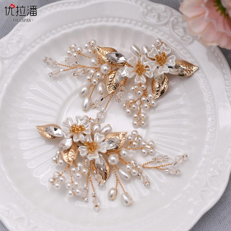 Yulapan HX21 kõrged kontsad pulmakingad aksessuaarid eemaldatav sulamist kingapandlaga pärllilledega kingad lillelised kingad kingade kaunistused