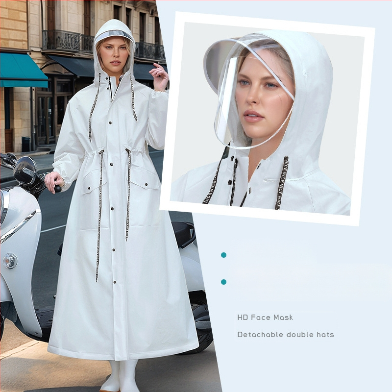 Bezmaksas piegāde Elektriskais velosipēds Pieaugušajiem Liels Vienreizējs Garš Pilna Ķermeņa Lietus Necaurlaidīgs Pārrobežu Lietusmētelis