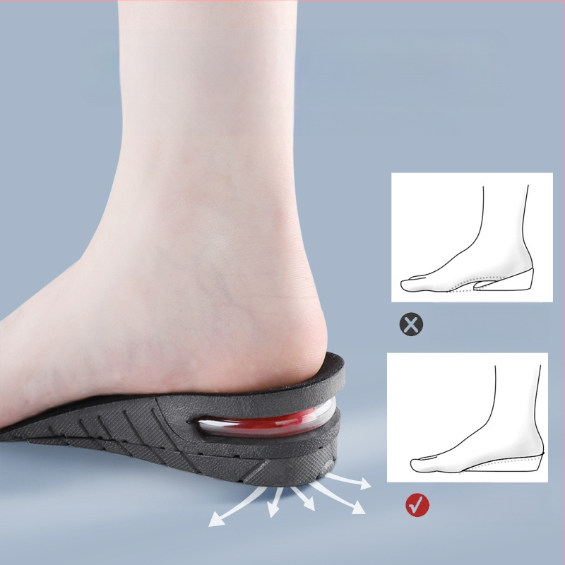 Sisemine kõrgendatud sisetald meestele ja naistele Nähtamatu spordiala pehme põhi Mugav lööke neelav õhkpadi Kõrgendav matt Täispadi Superpehme kõrgendav sisetald