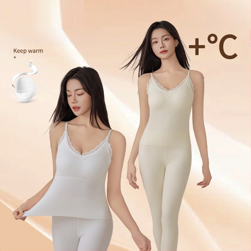 Šilta moteriška vientisa besiūlė apatinė liemenė su krūtinės įdėklu. Rudens ir žiemos lengvi, push-up stiliaus, ploni apatiniai marškinėliai.