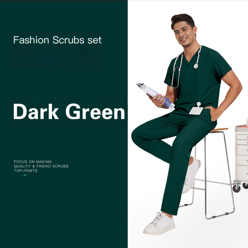 Meeste ja naiste samad elastsed kiiresti kuivavad õhukesed lihtsad sirged püksid ilusalongi hambakliiniku tööriided käsitsi pestavad riided