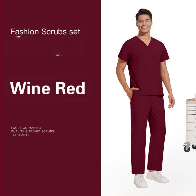 Meeste ja naiste samad elastsed kiiresti kuivavad õhukesed lihtsad sirged püksid ilusalongi hambakliiniku tööriided käsitsi pestavad riided