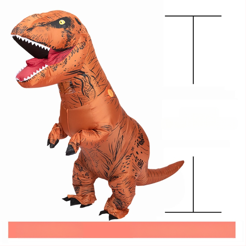 Helovīna T-Rex reālistiski smieklīgi dinozauru piepūšamie apģērbi svētku ballīte smieklīga šova dinozauru apģērbu kleita