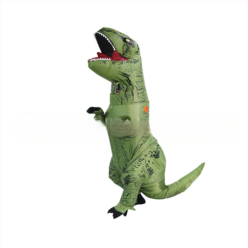 Helovīna T-Rex reālistiski smieklīgi dinozauru piepūšamie apģērbi svētku ballīte smieklīga šova dinozauru apģērbu kleita