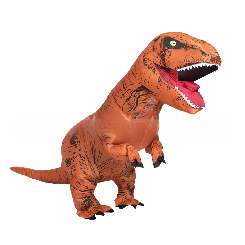 Helovīna T-Rex reālistiski smieklīgi dinozauru piepūšamie apģērbi svētku ballīte smieklīga šova dinozauru apģērbu kleita