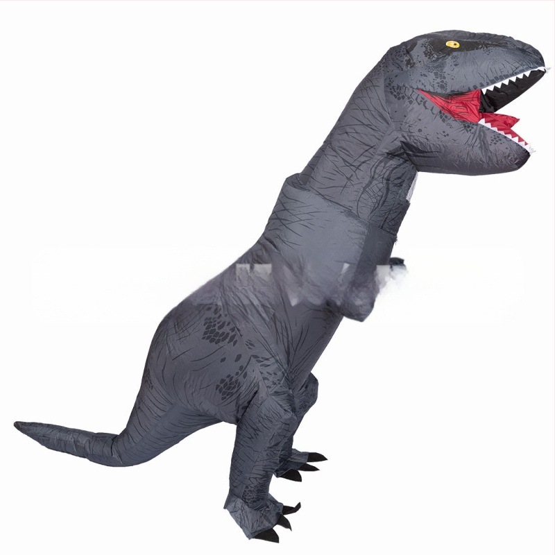 Helovīna T-Rex reālistiski smieklīgi dinozauru piepūšamie apģērbi svētku ballīte smieklīga šova dinozauru apģērbu kleita