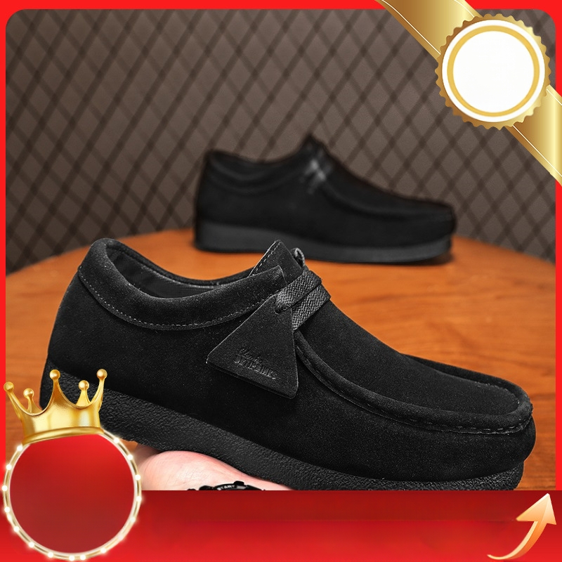 Férfi cipők 2025 Új tavaszi divatos, minden mérkőzéshez megfelelő retro brit bőr vízálló férfi alkalmi bebújós mokaszinok