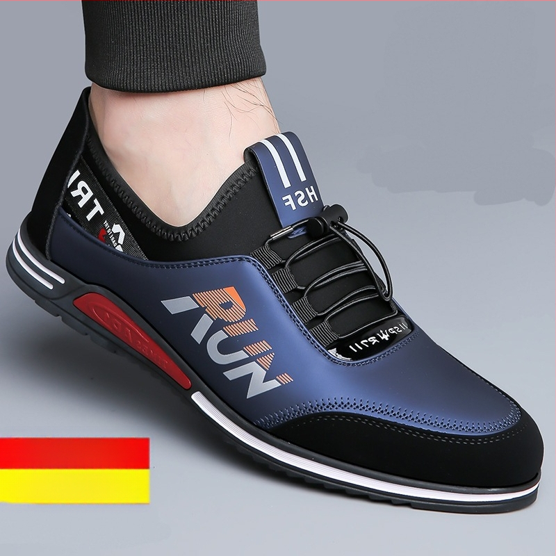 Jesenske nove muške cipele od mekane kože s mekim dnom, ležerne cipele za muškarce, britanske, svestrane, podižuće, moderne cipele, sportske kožne cipele za muškarce