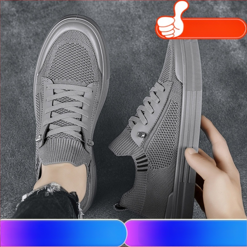 Férfi cipők 2024 Új nyári robbanások Minden mérkőzéshez megfelelő, lélegző, repülő hálós felületű, kényelmes, puha talpú, könnyű, bebújós, lapos cipő