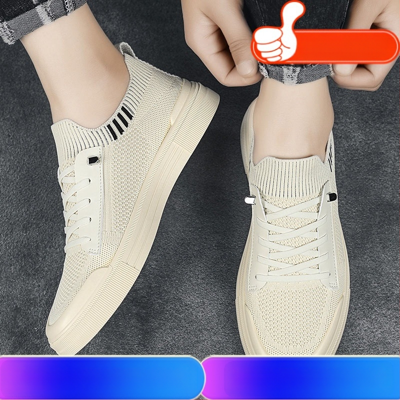 Férfi cipők 2024 Új nyári robbanások Minden mérkőzéshez megfelelő, lélegző, repülő hálós felületű, kényelmes, puha talpú, könnyű, bebújós, lapos cipő