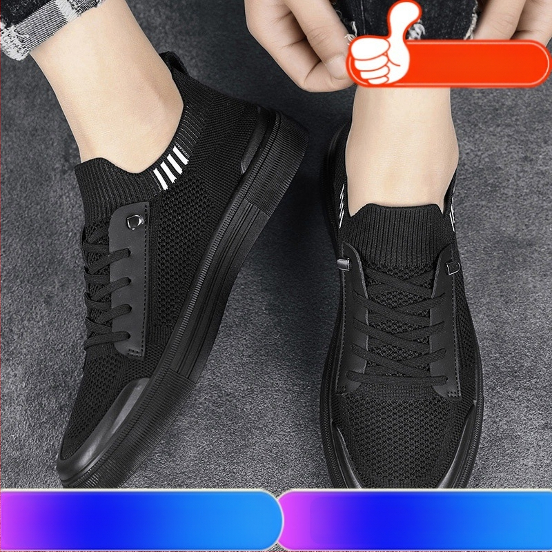 Férfi cipők 2024 Új nyári robbanások Minden mérkőzéshez megfelelő, lélegző, repülő hálós felületű, kényelmes, puha talpú, könnyű, bebújós, lapos cipő