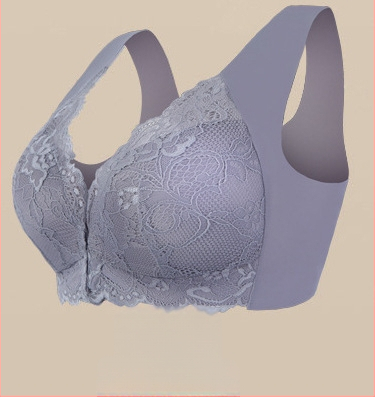 Tarpvalstybinė Europos ir Amerikos užsienio prekyba, nėriniuota priekinė sagtis, plius dydžio, be plieninių žiedų, liemenėlė su didelėmis krūtimis, mažomis, patogiomis, kvėpuojančiomis moterimis.