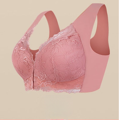 Tarpvalstybinė Europos ir Amerikos užsienio prekyba, nėriniuota priekinė sagtis, plius dydžio, be plieninių žiedų, liemenėlė su didelėmis krūtimis, mažomis, patogiomis, kvėpuojančiomis moterimis.