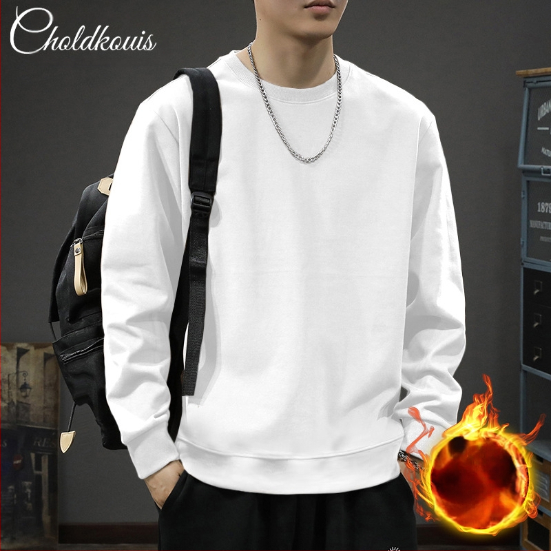 Тежък американски стил ретро чисто черен суитшърт с кръгло деколте за мъже, пролетно-есенен нов висок клас модерен марков свободен ежедневен яке