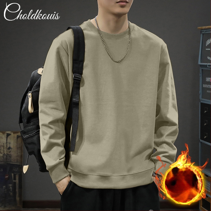 Тежък американски стил ретро чисто черен суитшърт с кръгло деколте за мъже, пролетно-есенен нов висок клас модерен марков свободен ежедневен яке