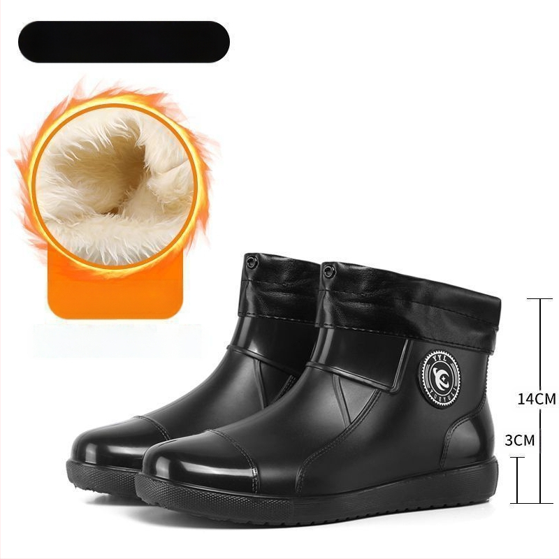 Meeste täiskasvanutele mõeldud veekindlad libisemiskindlad lühikesed paksu põhjaga vihmasaapad, kulumiskindlad köögi- ja autopesula kummist kingad