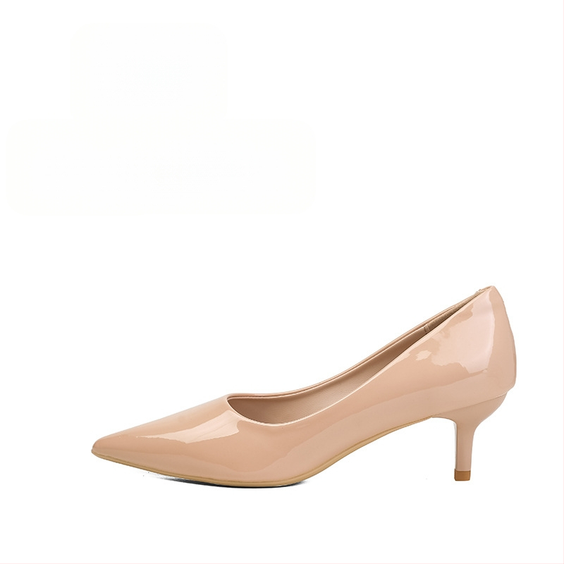 Visoke potpetice za žene, stiletto potpetice, nove bijele profesionalne cipele sa špicastim vrhom, nišni elegantni dizajn, boje kože