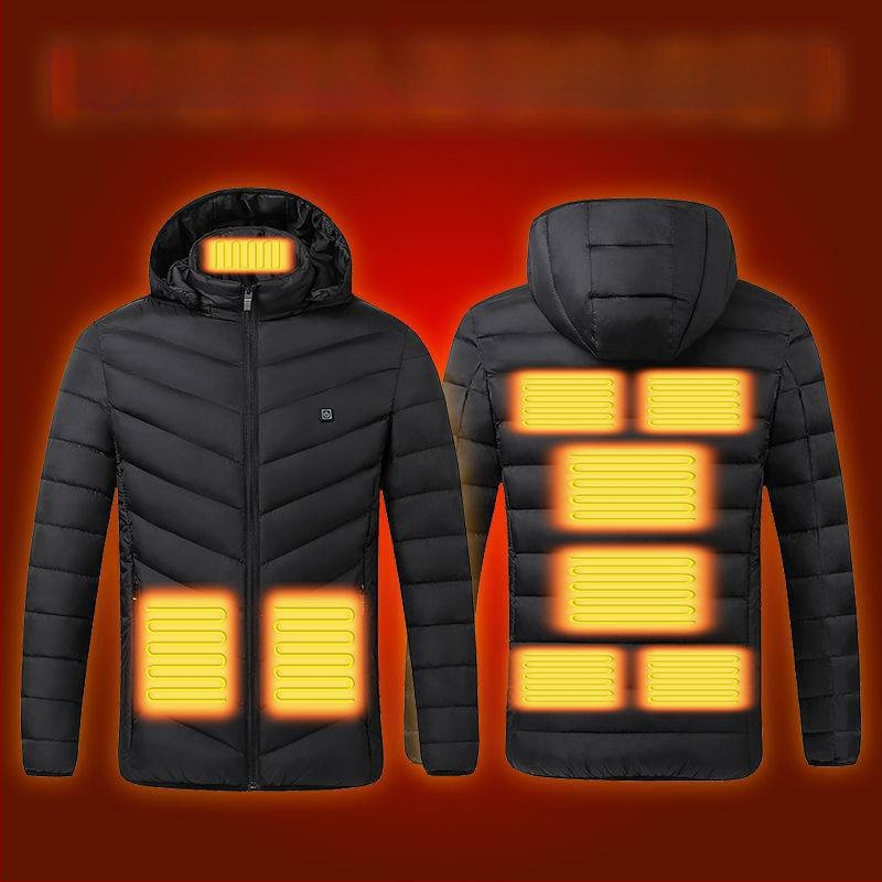 Nová technológia elektrického vykurovania s bavlnenou podšívkou, pánska a dámska inteligentná vykurovacia bavlnená podšívka, nabíjanie oblečenia s celotelovým vykurovaním, zimný kabát