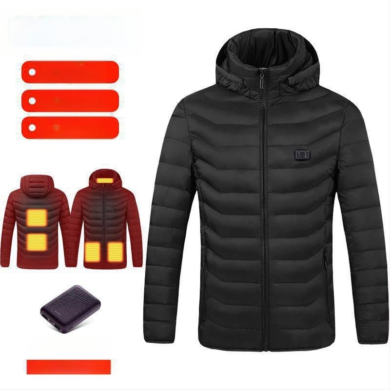 Nová technológia elektrického vykurovania s bavlnenou podšívkou, pánska a dámska inteligentná vykurovacia bavlnená podšívka, nabíjanie oblečenia s celotelovým vykurovaním, zimný kabát