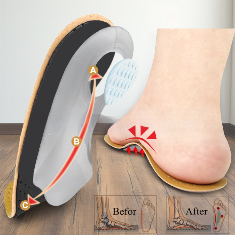 Odinis pėdos arkos įtvaras Sportinis korekcinis vidpadis Vidinis išskleidimas XO Leg Evarus plokščiapėdystės korekcija Prakaito sugėrimas Dezodoruojantis