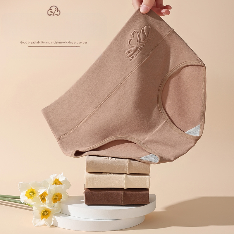 Maillard Cross-Border apakšveļa sievietēm ar augstu jostasvietu, liela izmēra, vienkrāsaina, ērta, ādai draudzīga, elpojoša kokvilnas apakšveļa, sieviešu biksītes.