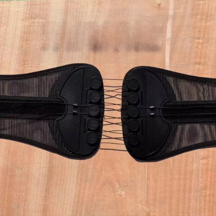 Suport lombar cu disc dublu-tragere, curea de susținere a taliei cu cordon presurizat, suport pentru talie pentru bărbați și femei, material respirabil cu plasă