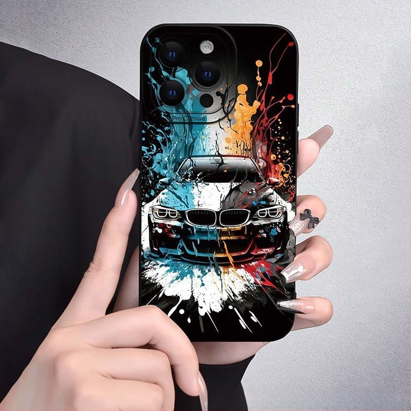 Apsauginis silikoninis dėklas „Splash ink cartoon“, skirtas „Apple 14ProMax/15/16 personality iPhone 13/12/11“ telefonui, 78 g