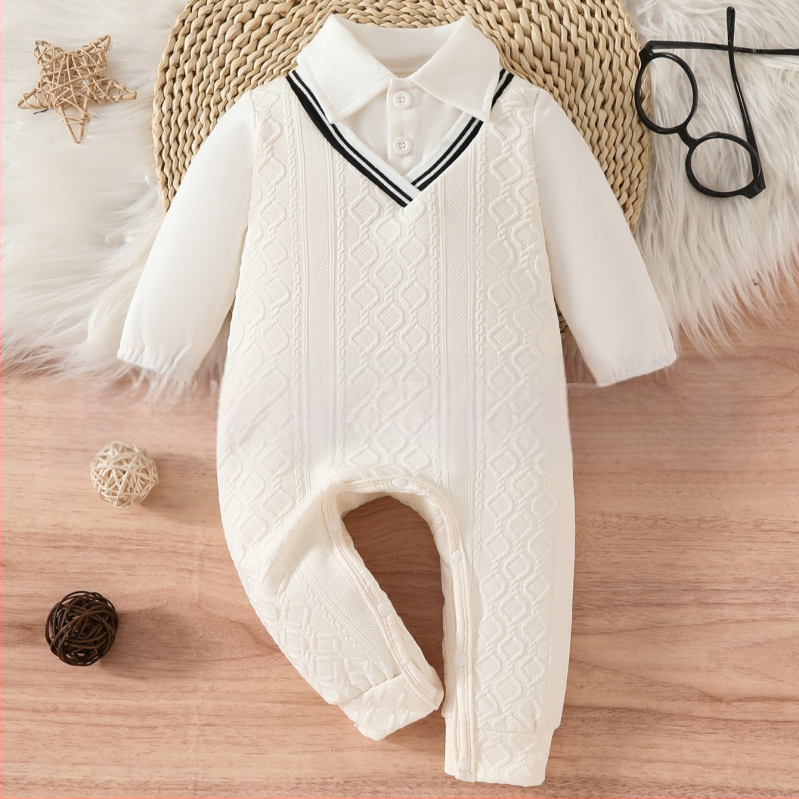 2025. aasta uus sügis- ja talvebeebikombe, kaheosaline soe beebiriietus, meeste beebiülikond