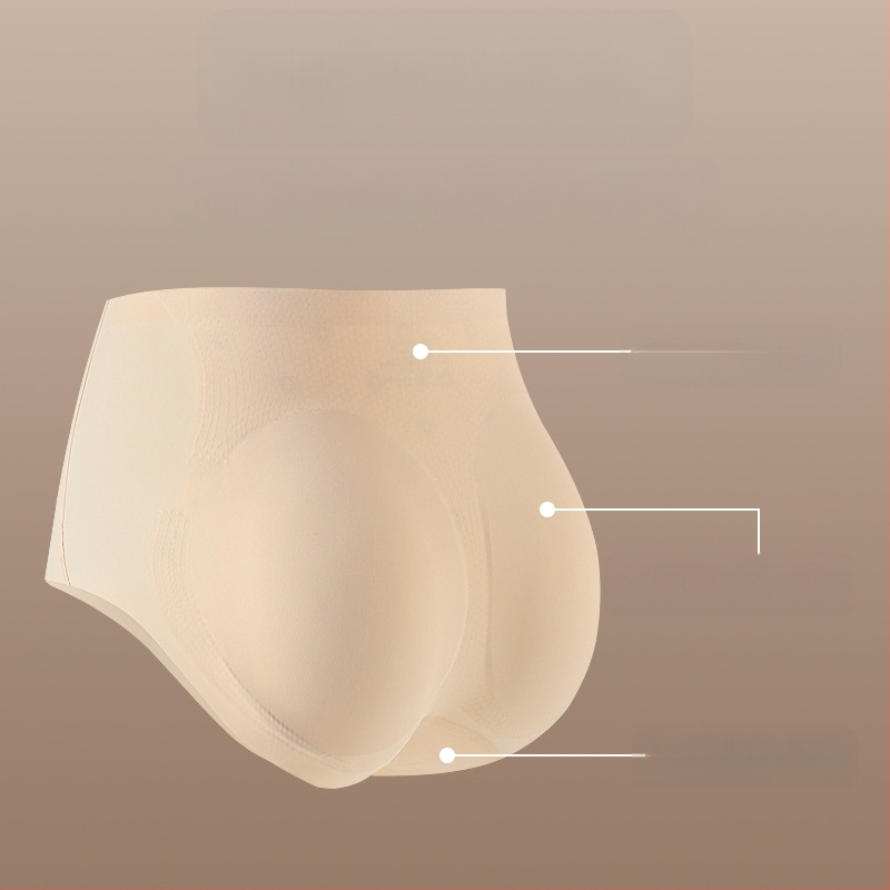 Vidēja jostasvieta, mākslīgā dibena gurnu pacelšanas sieviešu apakšveļa, persiku krāsas, elpojoša, vasaras, gurnu artefakts