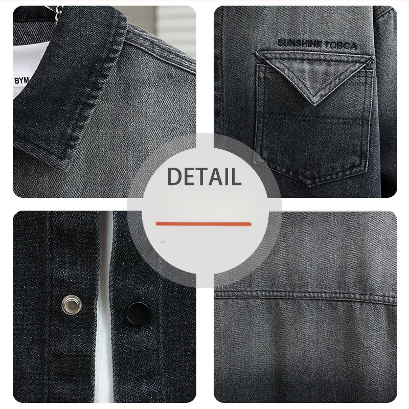 Poiste Korea stiilis teksajakk 2024. aasta sügisest uue stiiliga laste stiilis gradientpluus vabaaja särkjakk