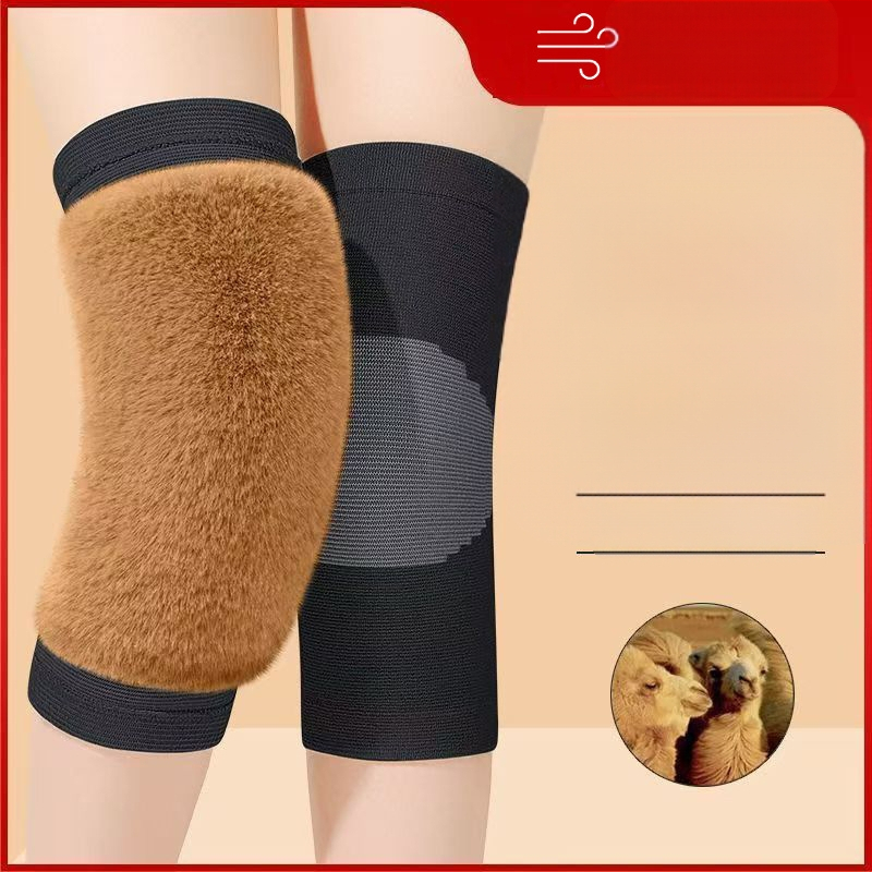 Jesenné a zimné teplé návleky na kolená z ťavej srsti s flísovou podšívkou, zahustené, odolné voči chladu, teplé kolenné kĺby, staré a studené nohy, cyklistika pre mužov a ženy
