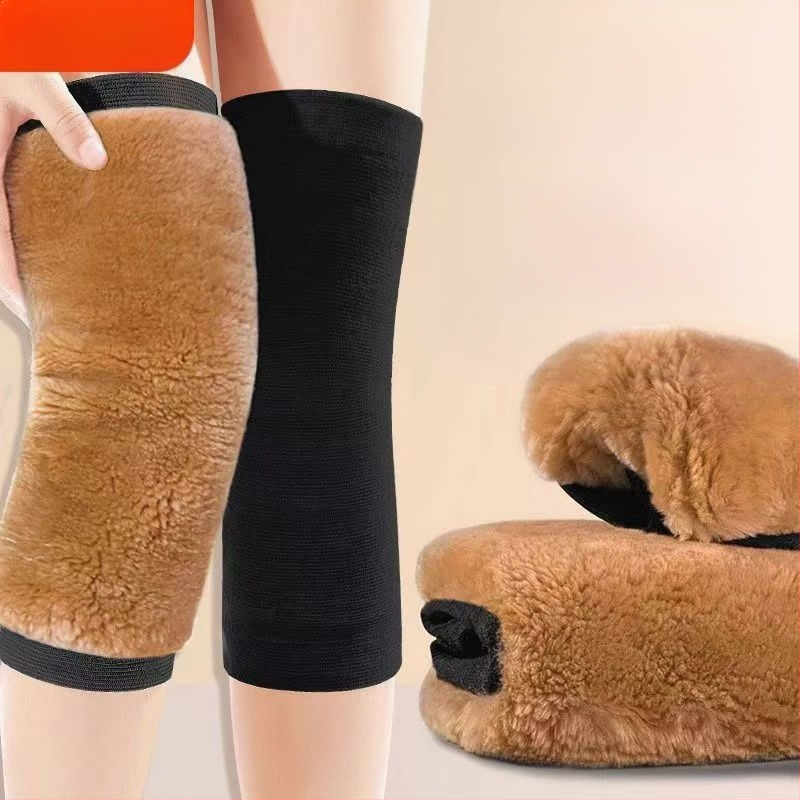 Jesenné a zimné teplé návleky na kolená z ťavej srsti s flísovou podšívkou, zahustené, odolné voči chladu, teplé kolenné kĺby, staré a studené nohy, cyklistika pre mužov a ženy