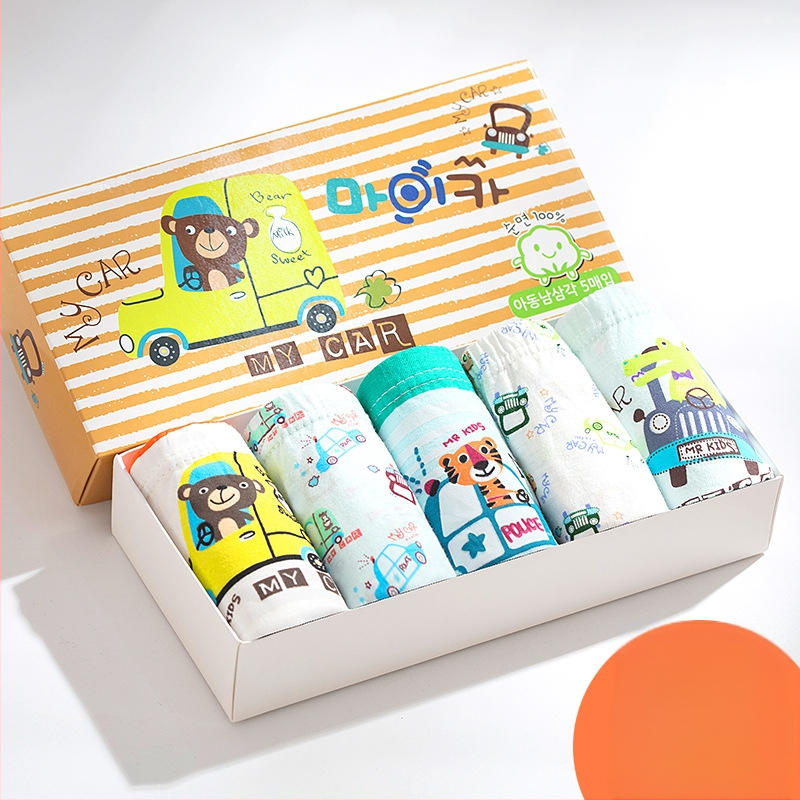 Laste puhtast puuvillast kolmnurkne aluspesu, A-klassi poiste aluspesu, beebide laste aluspesu, täispuuvillast multifilmikarbis Korea stiilis