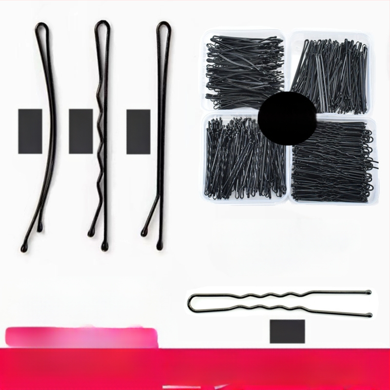 200 juodų, dažytų purškiant, segtukų, plieninių segtukų, plaukų segtukų, kirpčiukų segtukų, unisex plaukų aksesuarų, japoniško ir korėjietiško stiliaus