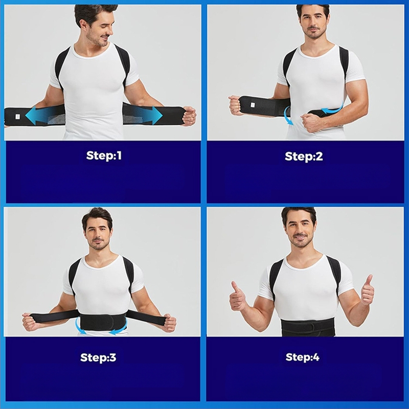 Suaugusiems vyrams ir moterims atvira krūtinė, gražus nugaros korekcijos diržas, laikysenos korekcija, prevencija, kupros reguliuojamas nugaros treniravimas, tempimas, atviri pečiai