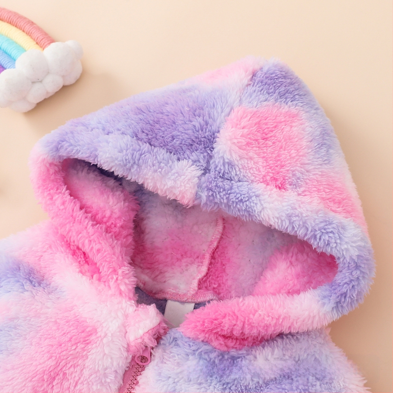 Ekskluzivna prekogranična e-trgovina Amazon Temu Jesensko/zimska odjeća za novorođenče s kapuljačom, obojena u flis boju