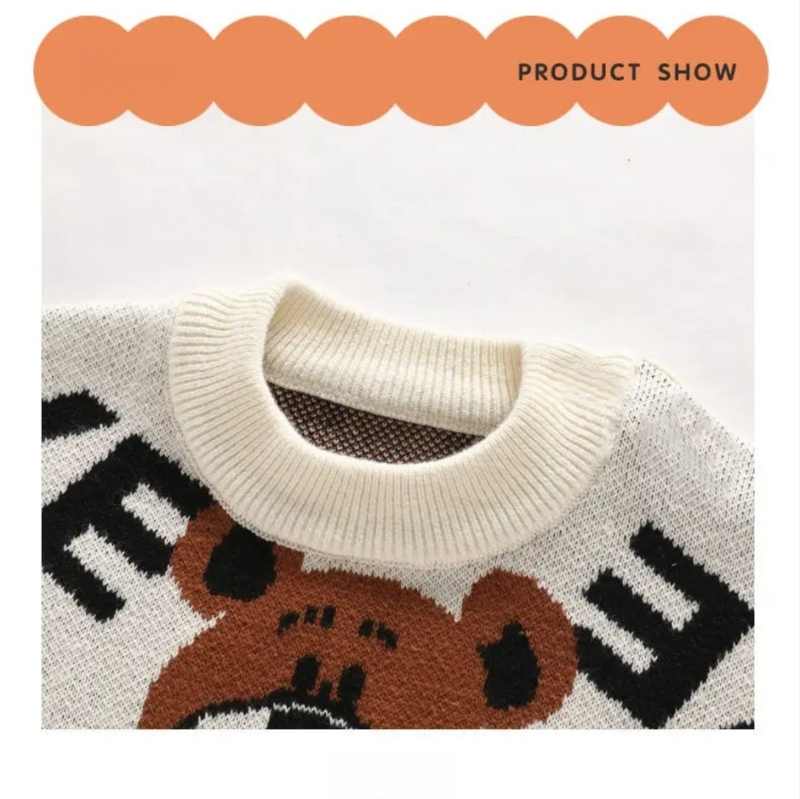 Dječji pulover 2024 Jesen/Zima Nova korejska verzija Svestrani pulover od mink baršuna Dječja pletena osnovna košulja Zadebljana i topla