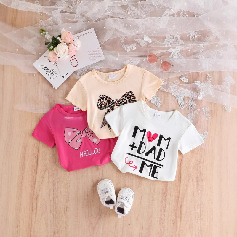 Letné nové európske a americké cezhraničné zahraničné obchodné elektronické obchodovanie 2025, horúce detské oblečenie, dievčenské tričko s krátkym rukávom