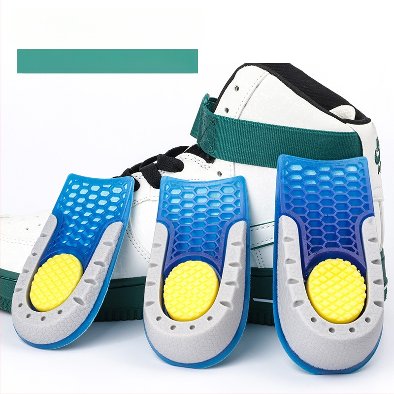 TPE-st kõrgendav poolpadi meestele ja naistele pehme ja mugav sportlik nähtamatu kärgstruktuuriga elastne, mitte väsinud jalga kõrgendav sisetald