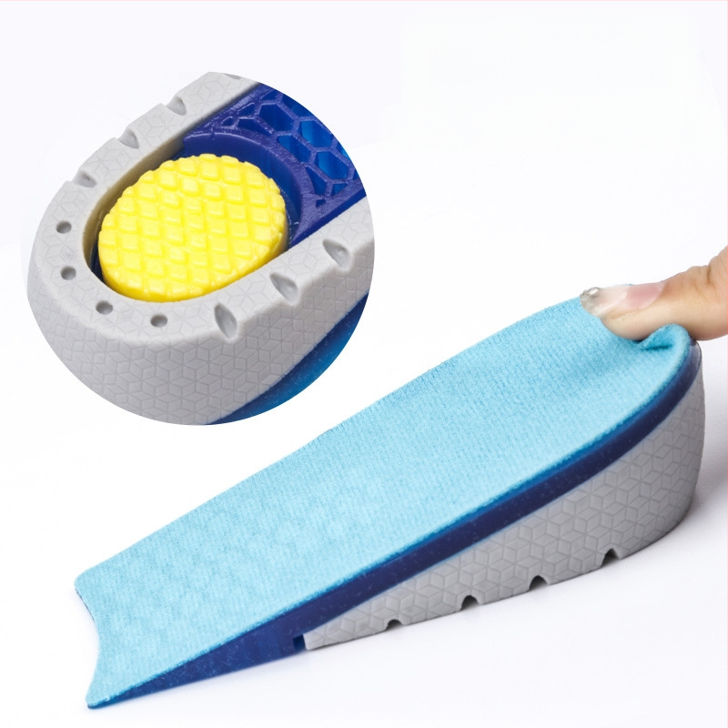 TPE-st kõrgendav poolpadi meestele ja naistele pehme ja mugav sportlik nähtamatu kärgstruktuuriga elastne, mitte väsinud jalga kõrgendav sisetald