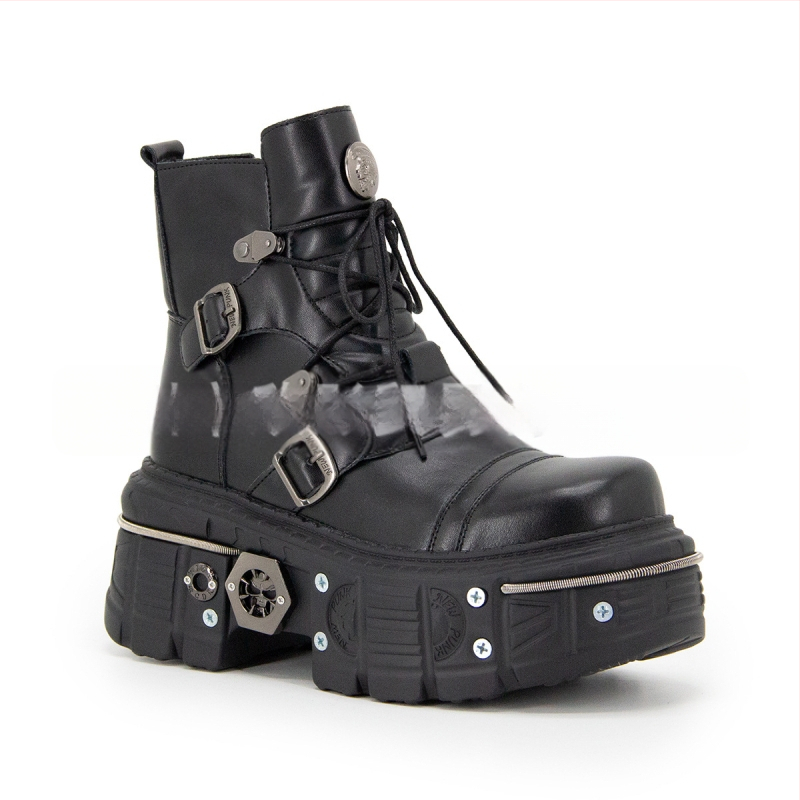 Cizme scurte Y2K cu fund gros 2024, cizme Martin transfrontaliere pentru comerț exterior european și american, stil gotic, cizme punk de locomotivă pentru femei