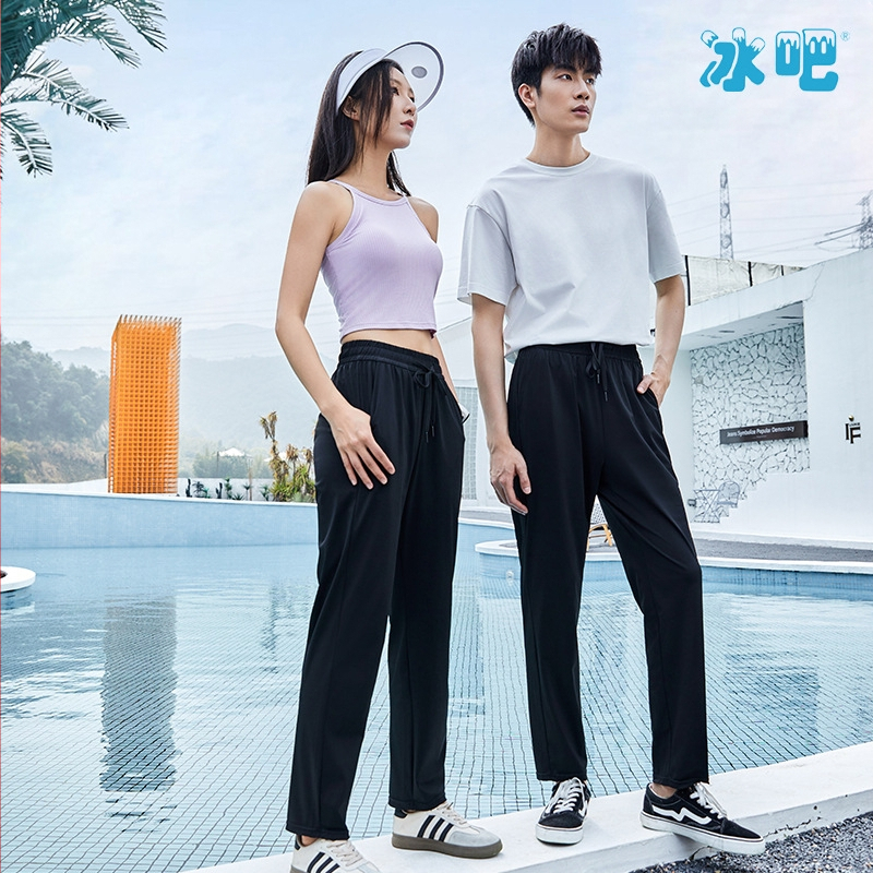 Hodvábne rýchloschnúce nohavice Ice Bar Ice Feather pre mužov a ženy, ležérne voľné, priedušné, vysoko elastické športové dlhé nohavice pre väčšie veľkosti, zoštíhľujúce a ľahké