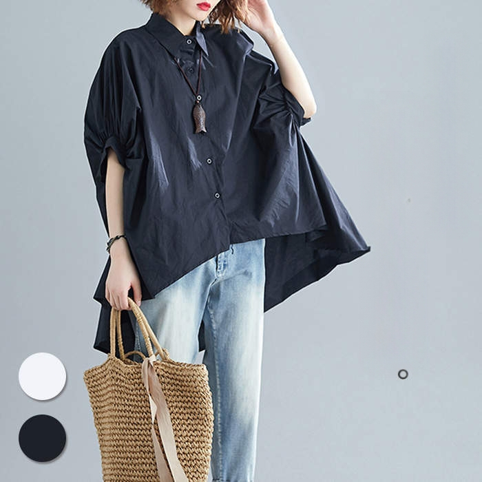 Ljetna japanska nova bucmasta djevojka zapadnjačkog stila koja smanjuje starenje trbuha, prekriva sprijeda kratka straga duga nepravilna plus size majica kratkih rukava